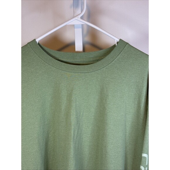 Carhartt T Shirt Men's Size 2XLong Sleeve Loose Fit Green ALL HARDWORKING PEOPLE - Picture 3 of 5